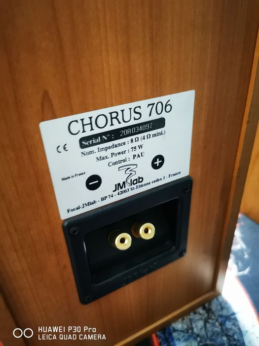 Boxe de raft JM Lab/Focal Chorus 706 și cabluri Real Cable