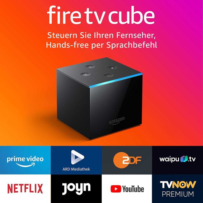 Fire TV Cube Amazon, (Gen 2) 4K - Cu adaptor LAN și receptor IR