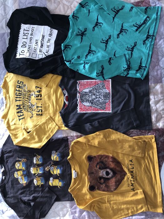 Блузки с дълъг ръкав за момче 110/116 (5-6г) Зара, НМ, Next и др.