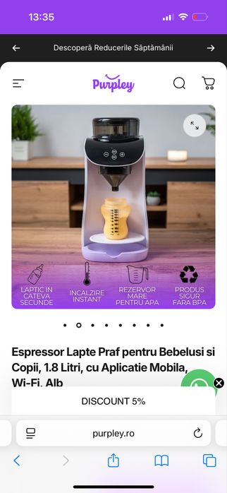 Espressor Lapte Praf cu aplicatie mobila