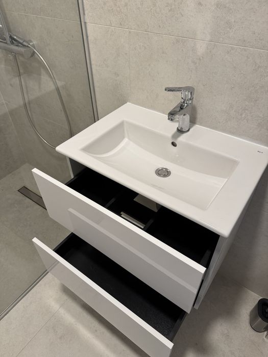 Chiuveta baie Roca cu baterie si corp cu 2 sertare