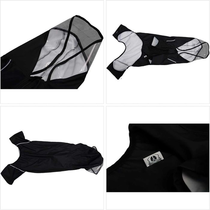 Пълно покритие Водоустойчив дъждобран за кучета, тъмносин 4XL