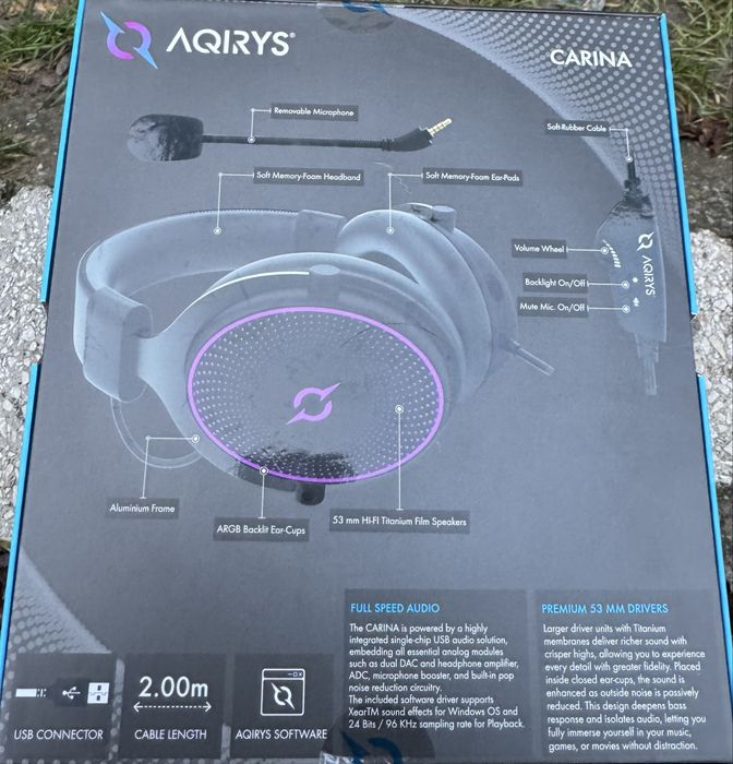 Căști GAMING PC cu MICROFON - AQIRYS Carina - usb