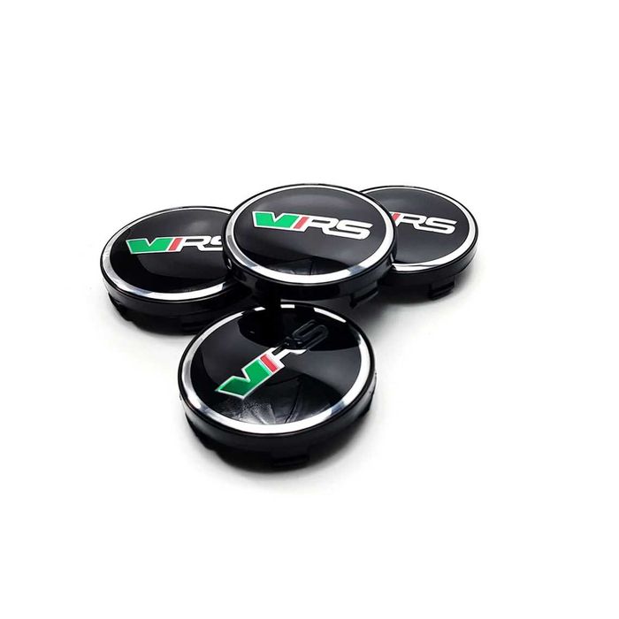 Set 4 Embleme Jante 56MM 60MM SKODA Model RS VRS, Capace Roti Emblema
