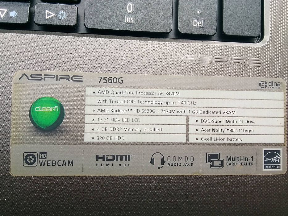 Ноутбук Acer 7560G