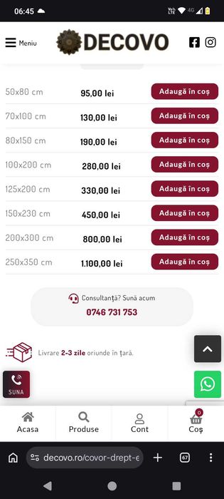 Două covoare mari 2,40 *3,50
