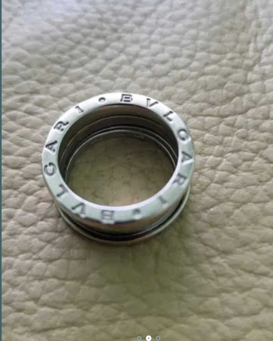 inel Aur alb Bulgari ( B01 ring ) impecabil, 10,5 gr, marimea 57
