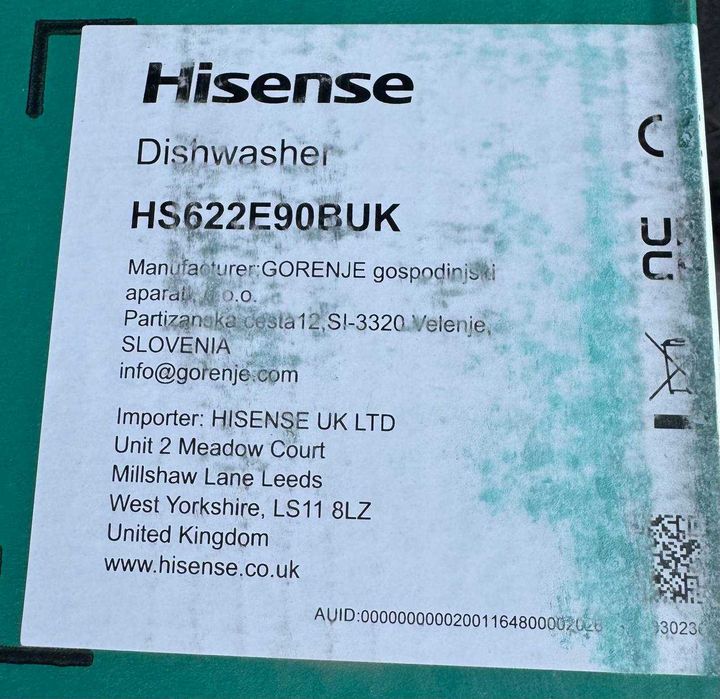 Посудомоечная машина Hisense HS622E90BUK