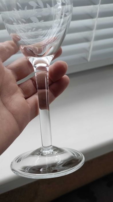 3 бр. елегантни високи кристални чаши за вино