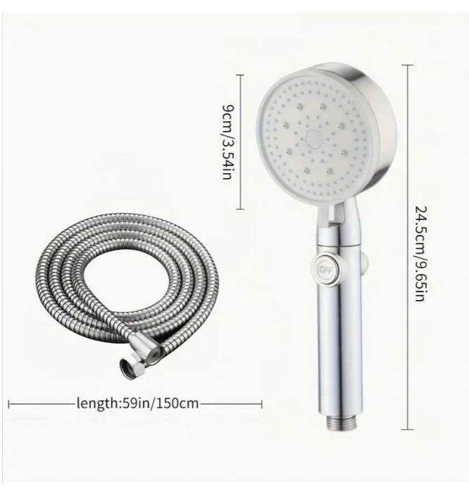 NOU Cap dus cu buton + furtun 150 cm