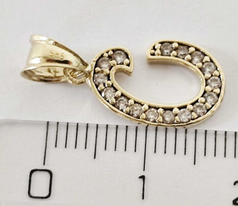 Pandantiv - Litera C         aur 14K 1.04 gr (AG35 B 34664.2) Garantie 2 ani !