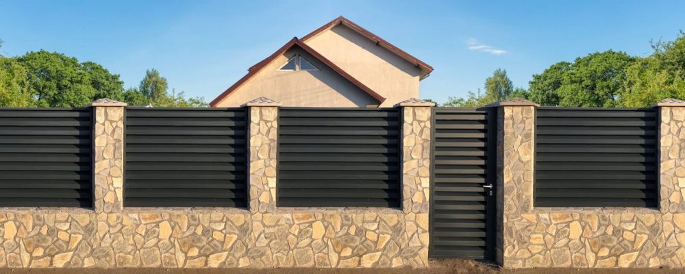 Garduri si porti din sipca metalica, panouri stil jaluzele, tabla cutata, plasa bordurata, fier forjat, BCA si beton si alte modele disponibile