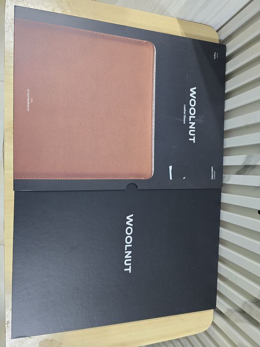 Кожен калъф WOOLNUT за MacBook Air 1 5", скандинавски дизайн, първокласна защита, филцов