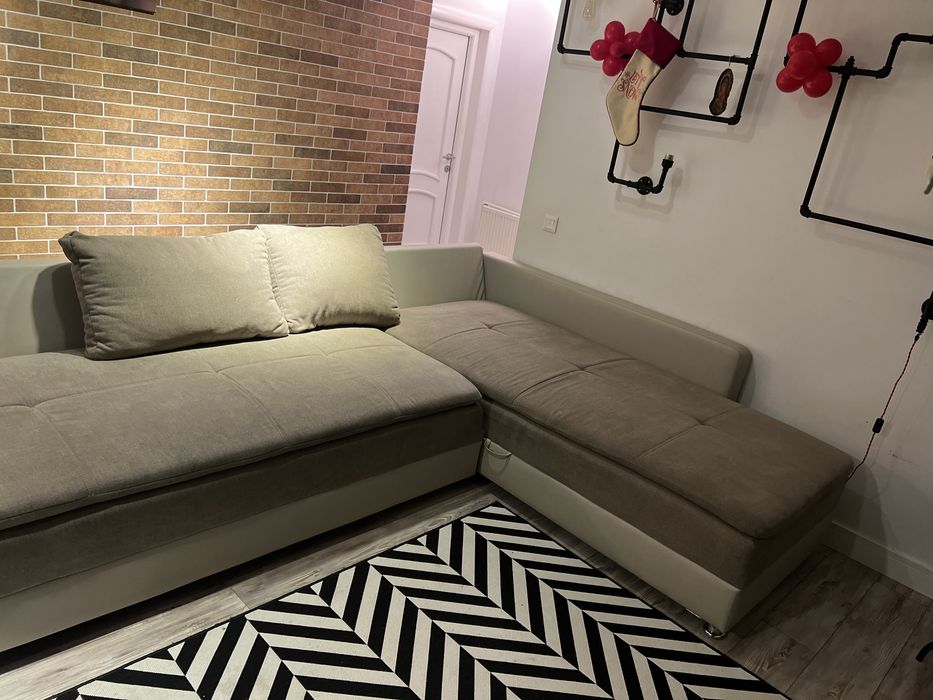 Mobexpert Modena ,canapea/ coltar extensibil + lada depozitare