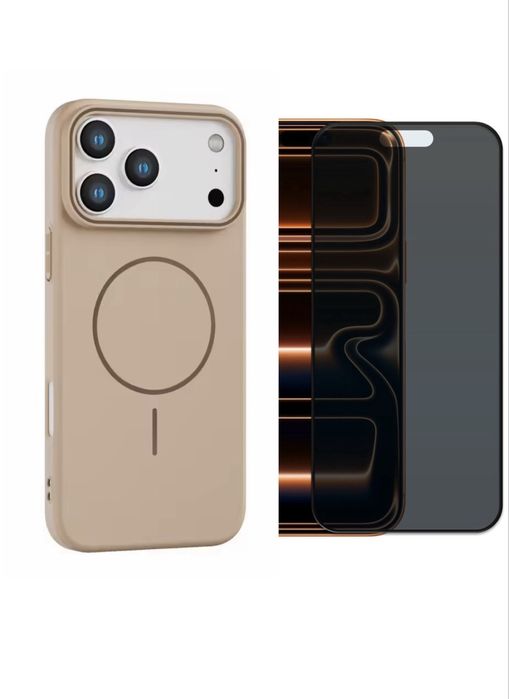 Iphone 17 AIR PRO MAX Husa Stylish Magsafe + Folie Sticla D+ Premium