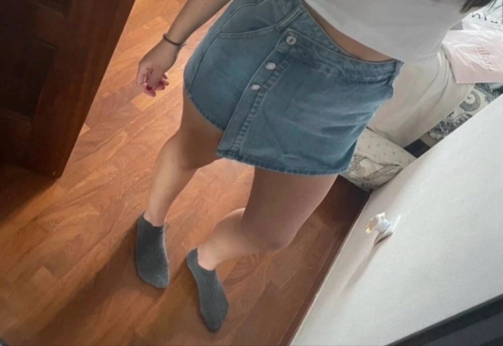 Fusta pantalon denim