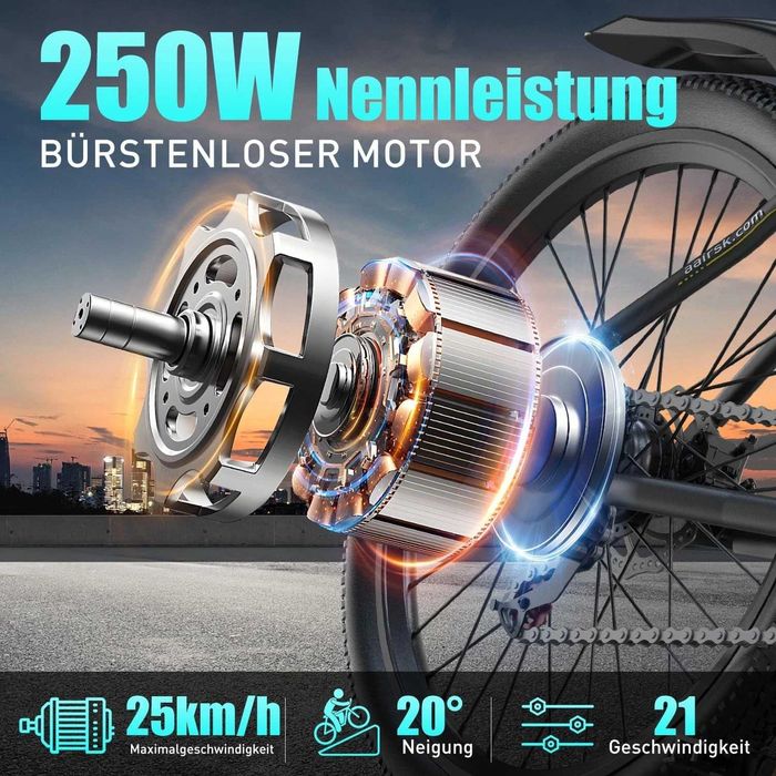 Електрическо колело Чисто ново E-Bike, 21 Speed 36V 13Ah Battery