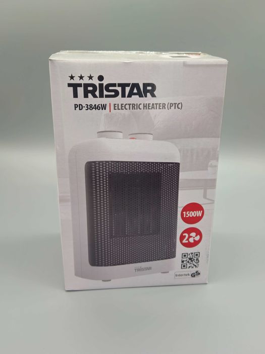 Керамичен вентилаторен отоплител Tristar PD-3846W PTC, 1500W