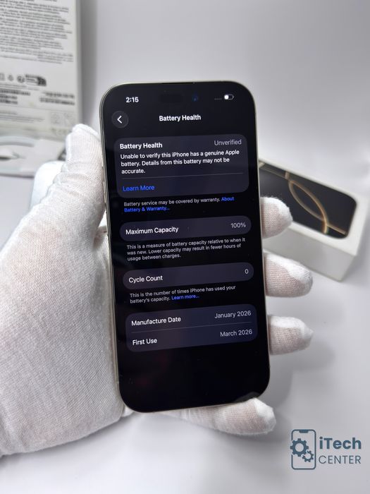 iPhone 16 Pro, 128GB, Natural Titanium, 100% батерия, ОТЛИЧЕН, 1г. ГАРАНЦИЯ!