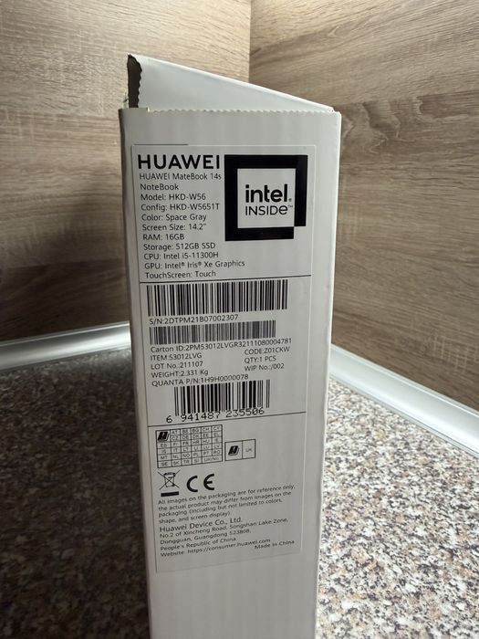 Лаптоп Huawei Matebook 14s i5 16gb RAM 512gb SSD