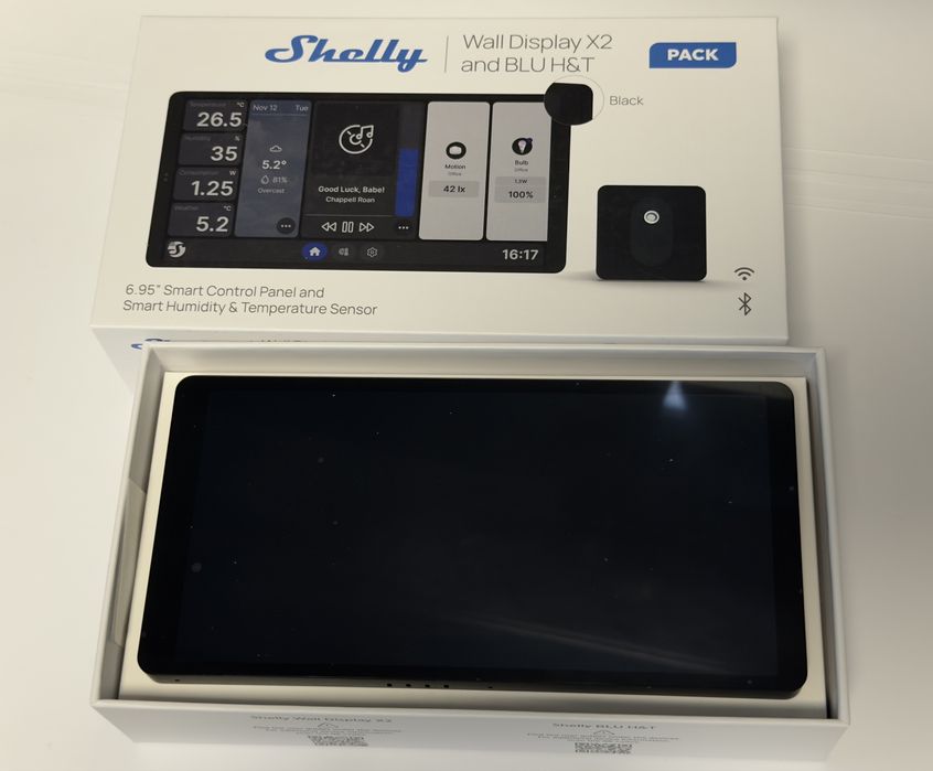 Panou de control Shelly Wall Display X2i 6,95" WiFi/BLU (negru)