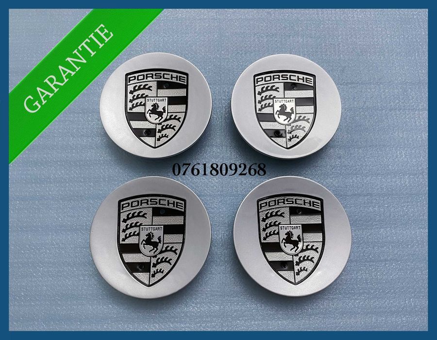 Set 4 capace gri 76mm 7L5601149 jante aliaj Porsche