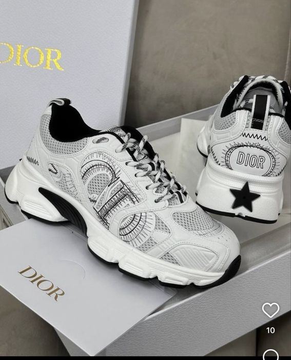 Сникърси Dior- бели с черно