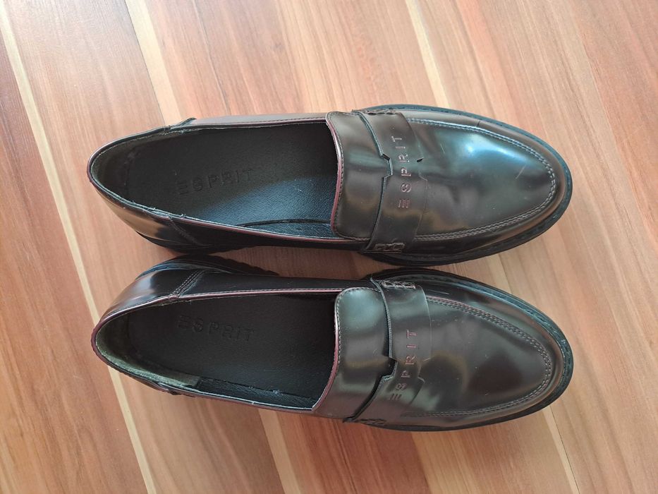 Esprit, лачени мокасини от еко кожа