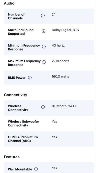 Soundbar с безжичен буфер Polk Audio 2.1 с Alexa, страхотен чист звук