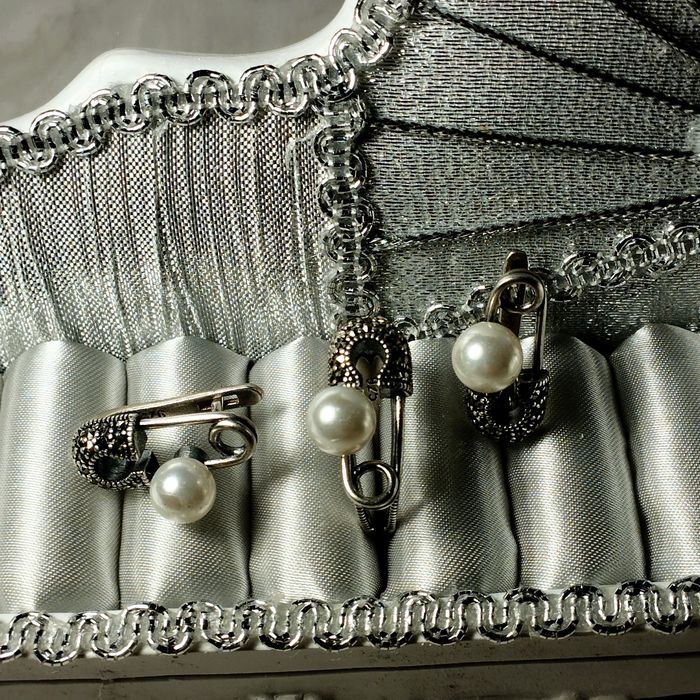 Комплект "Жемчужная булавка" Италия