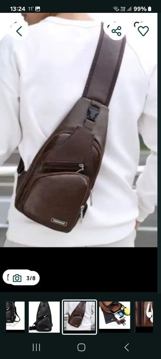 Borseta neagra unisex vinilin
