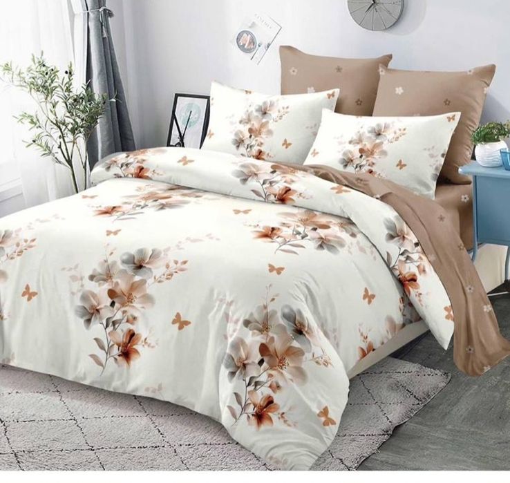 Lenjerie de pat finet 6 piese cu cearceaf pe elastic