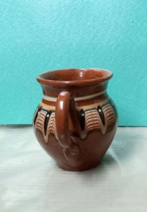 Ръчно изработена Троянска Керамична Кана 250 мл, НОВА