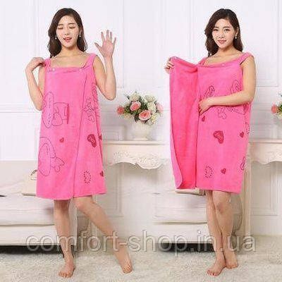 Полотенце халат на лямке.Пляжное