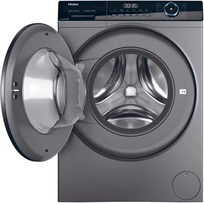 Нова инверторна Direct Drive пералня с пара Haier 9 кг антрацит