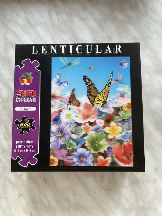 3D пазлы. Бабочки и цветы