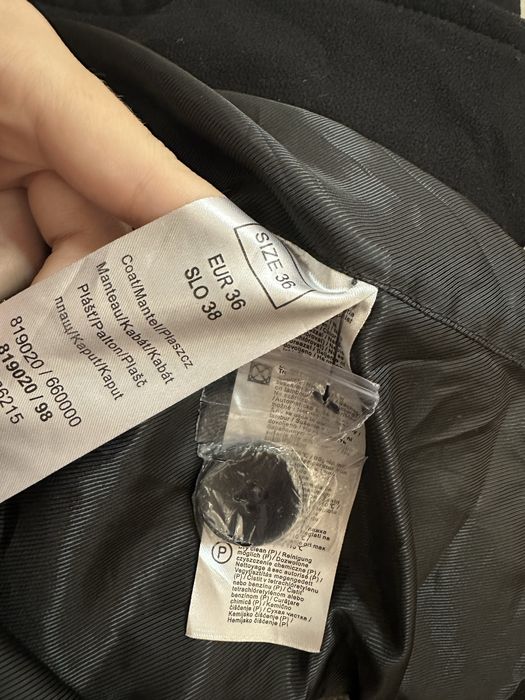 Стилно черно палто Orsay