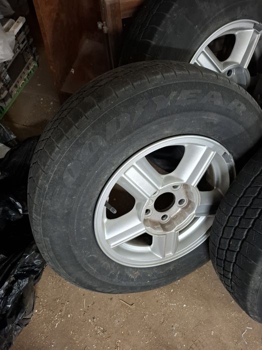 4 бр. Алуминиеви джанти 15'' за SUV + гуми Good Year Wrangler HP