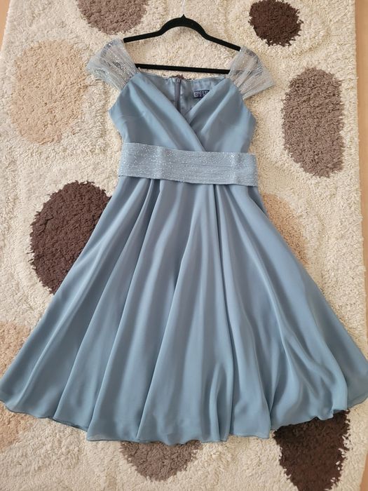 Rochie eleganta PRETTY GIRL de culoare vernil