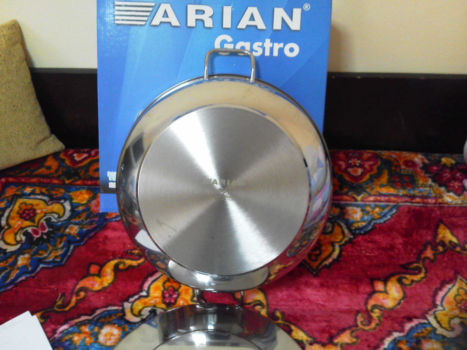 Cratita cu fund dublu capac Inox-15,5L