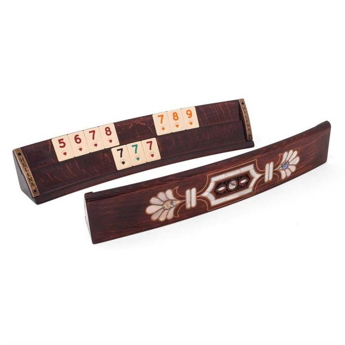 Joc de remi din lemn masiv cu inserții de sidef 4580