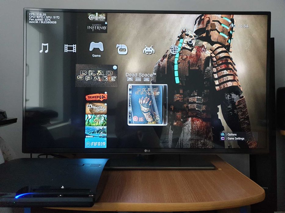 PS3 modat CFW 500 GB Overclock 900 / 975 + 40 jocuri (GTA V, NFS, CoD)