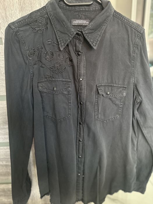 Cămașă denim neagră