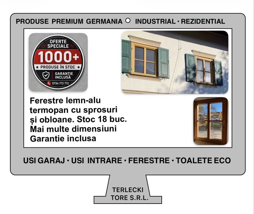 Ferestre lemn aluminiu termopan sprosuri  obloane mai multe dimensiuni Germania