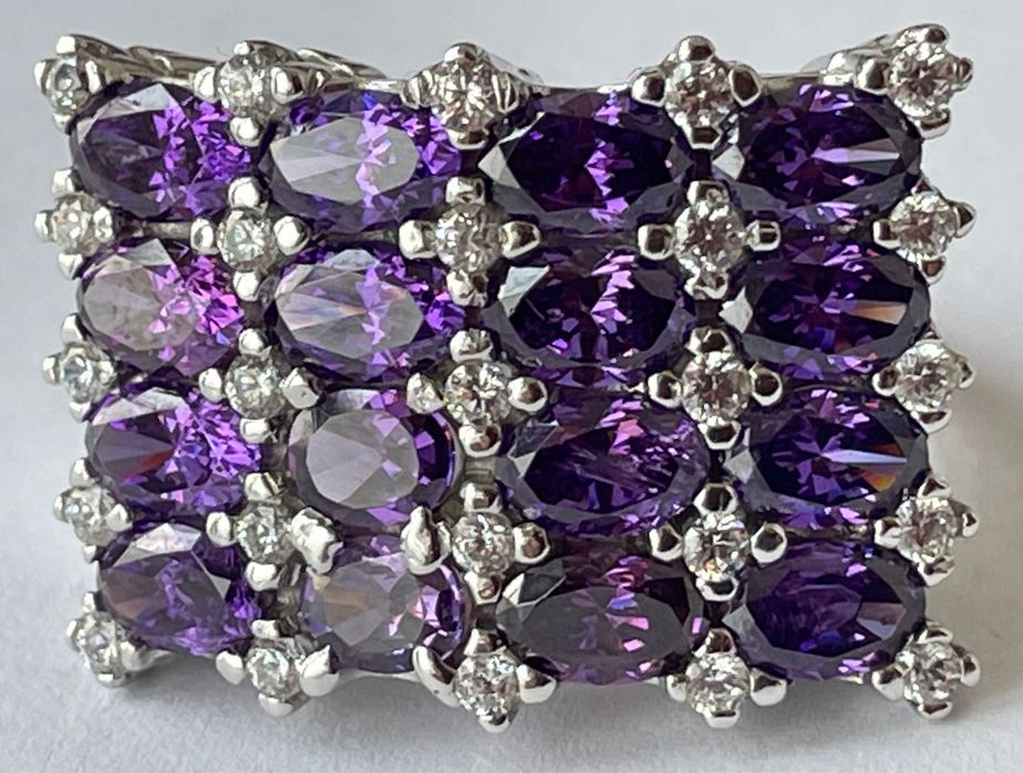 Inel aur 18 k si ametist  natural 14,97 grame