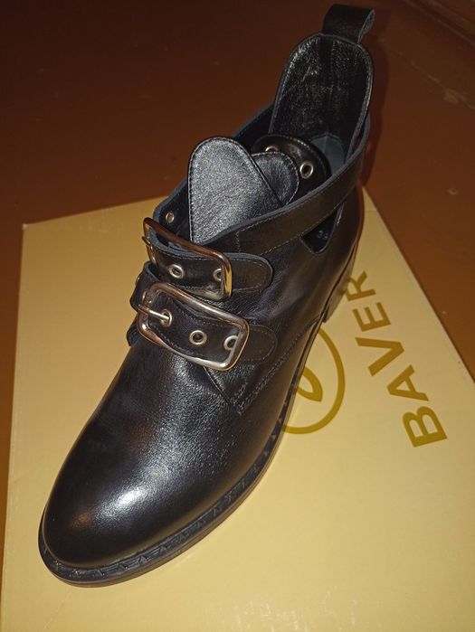 Женские кожаные полуботинки