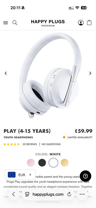 Casti happy plugs pentru copii