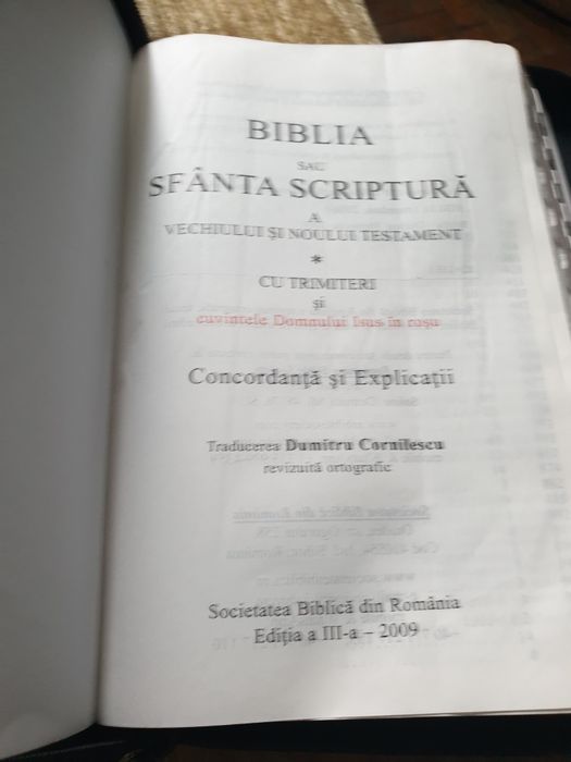Biblia cu concordanță și explicații,  nouă