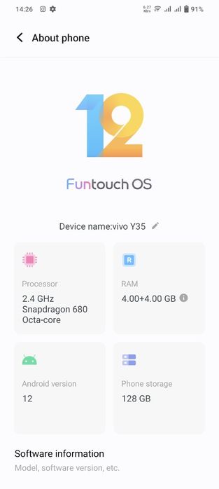 Vivo y 35 2022 yil