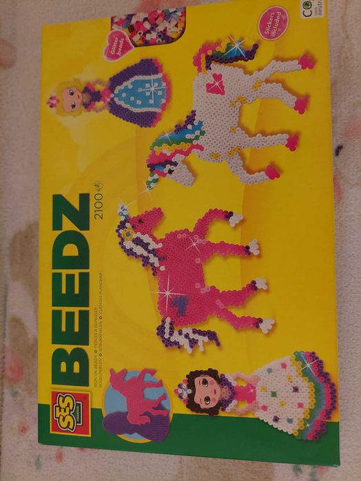 SES Crearive Beedz - детска мозайка с мъниста 3D еднорози и принцеси